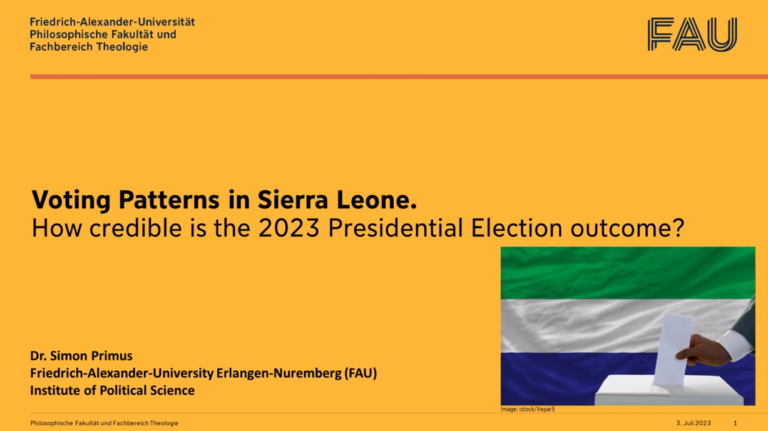 Disputed presidential election in Sierra Leone. Video analysis with Simon Primus