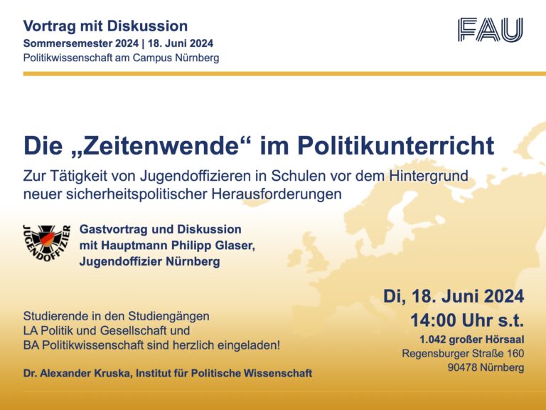 Guest Lecture at Nuremberg Campus: “The ‘Zeitenwende’ in Civics Education”